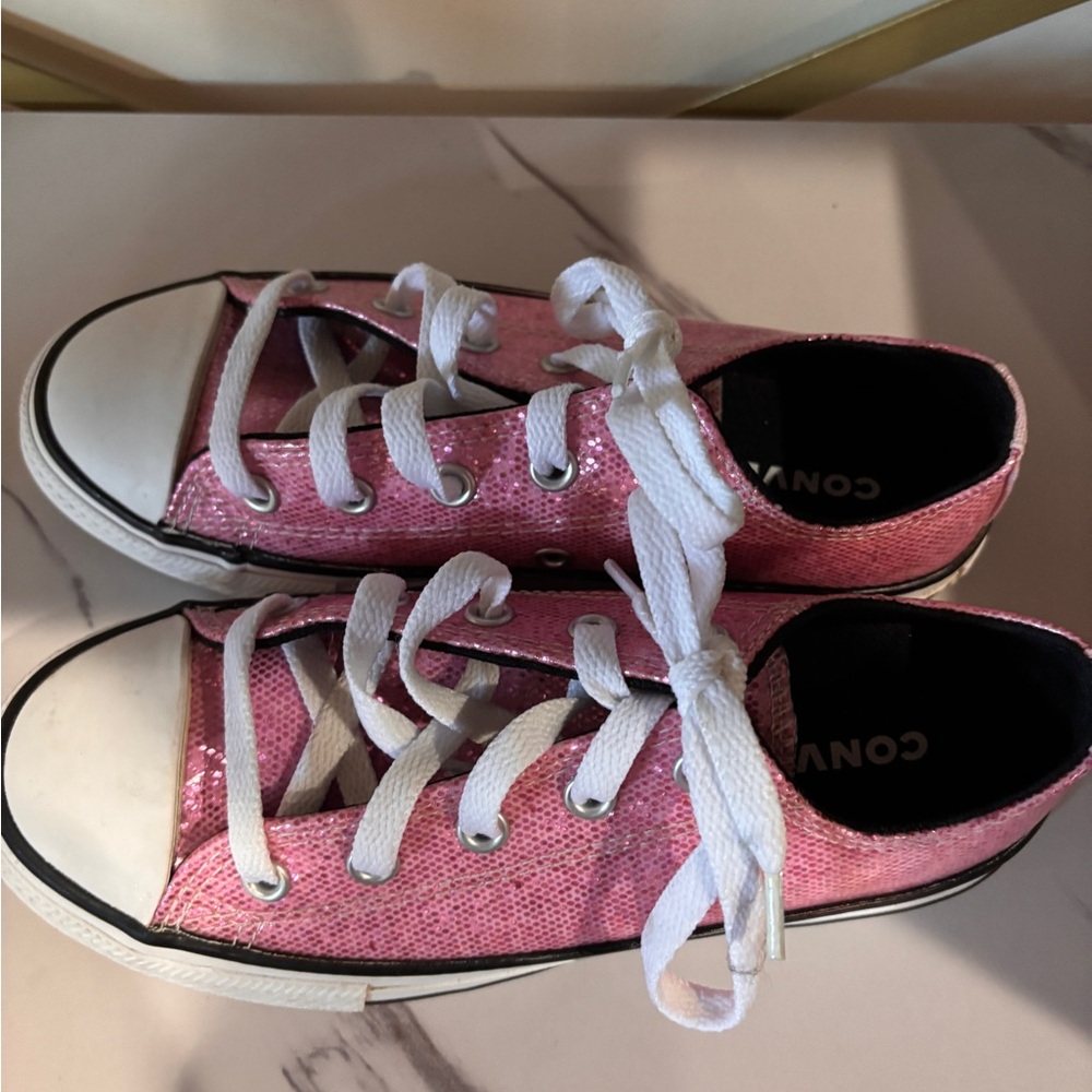 Converse Kids Pink Sequin Shoes